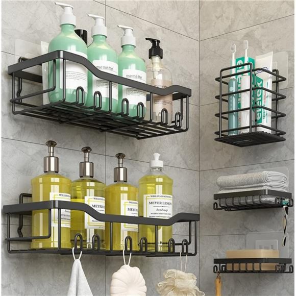 Shower Caddy Shelves [5-Pack] Shower Organizer Rustproof Stainless Steel